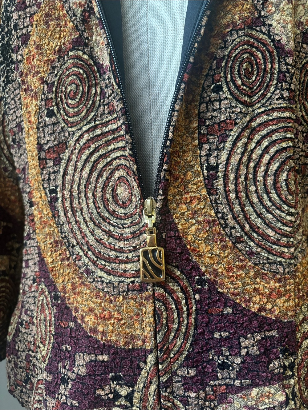 JOSEPH RIBKOFF vintage zip up blouse - Picture 5 of 8